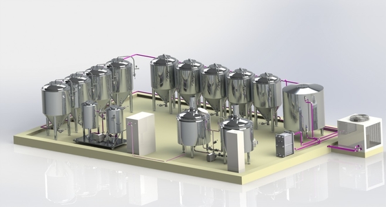 Het Huis van het douaneontwerp De Brouwerijinstallatie van het Bierbrouwenmateriaal voor Walt-Bier het Maken