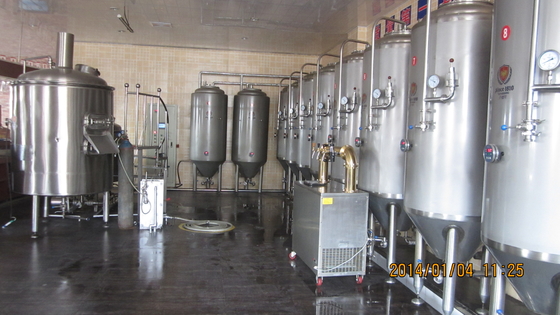 Van het de Machineroestvrije staal van Microbrewery van de voedselrang de Industriële Brouwende Systemen