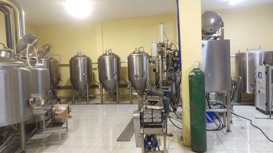 3.5bbl-direct-brandbrouwerij paste het Kleine Commerciële het Brouwen Materiaal in Één 40Hq-Container het Directe Verwarmen