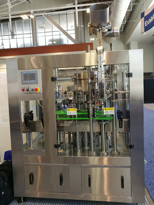 500 BPH Monoblock het Flessenspoelen van het Vullende Machineglas Het Vullende Afdekken
