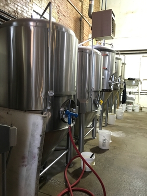 van het Materiaal Kant en klaar Brewpub van 500L 1000L SS304 Microbrewery Systemen Verticaal Type