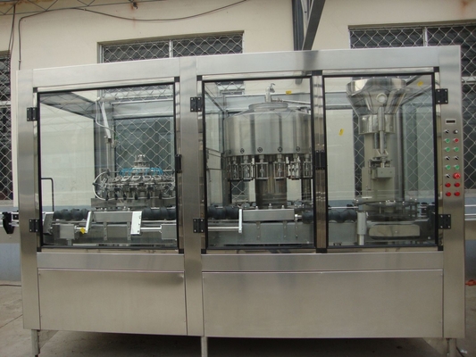 Van de het Materiaalfles van de hoge Precisiedrank Bottelende het Vullen Kurkende Monoblock van Wahing Machine